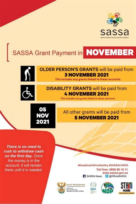 Social Grants Here Are Sassa Payment Dates For November 2021 Talk Of