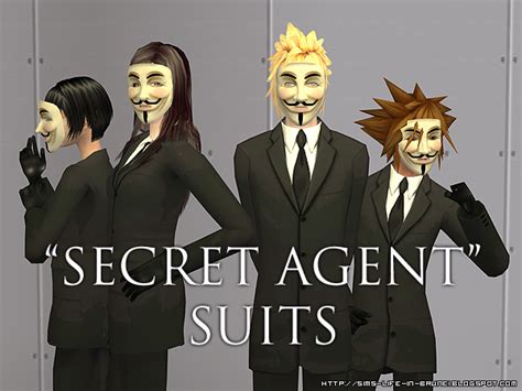 Mod The Sims Secret Agent Suits For Your Sims
