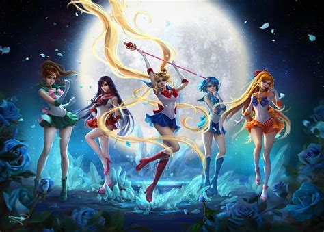 X Px Free Download HD Wallpaper Anime Girls Sailor Moon Sexy Anime Group Of People