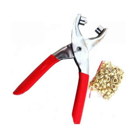 Eyelet Hole Punch Pliers Set With 100 Eyelets Excellent Brand Diqqa