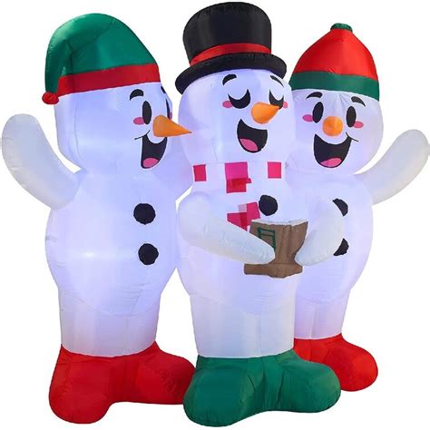The Holiday Aisle 6 Ft Tall Inflatable Three Snowmen Caroling
