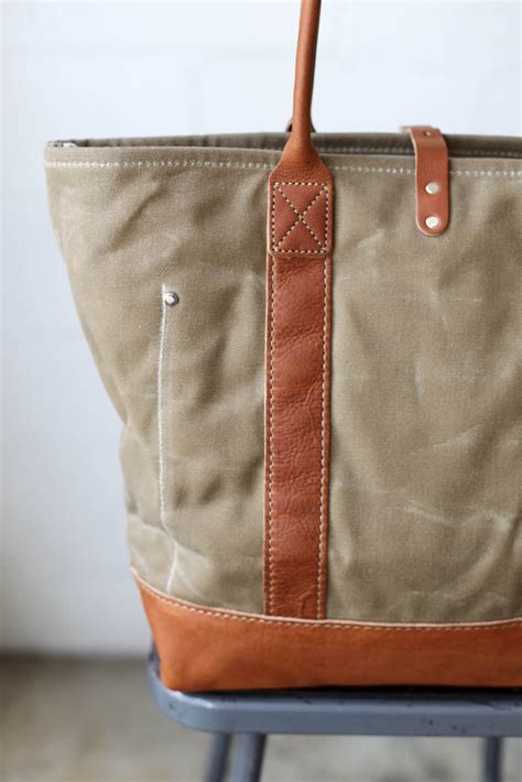 Waxed Canvas Tote Bag Forestbound