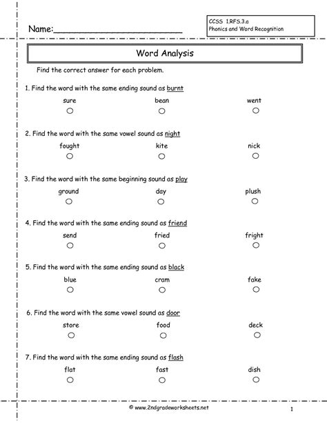 2nd Grade Phonics Worksheets Db Excelcom 2nd Grade Phonics Worksheets