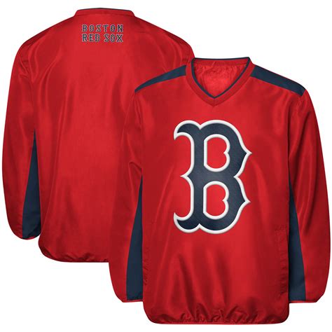 Mens Boston Red Sox G Iii Sports By Carl Banks Red Trainer V Neck Pullover Jacket