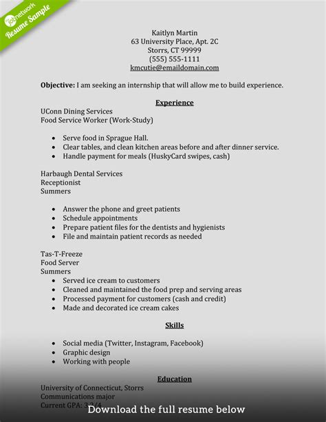 40 digital marketing resume sample in 2020 marketing resume. How to Write a Perfect Internship Resume (Examples ...