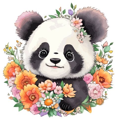Cute Baby Panda Illustration Ai Generative 26792776 Png