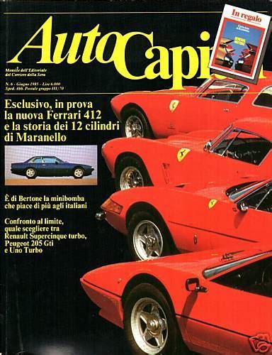 Check spelling or type a new query. Ferrari 400: Magazine Articles: Auto Capital - Auto Oggi - Quattroruote Top Car - Ferrari 412