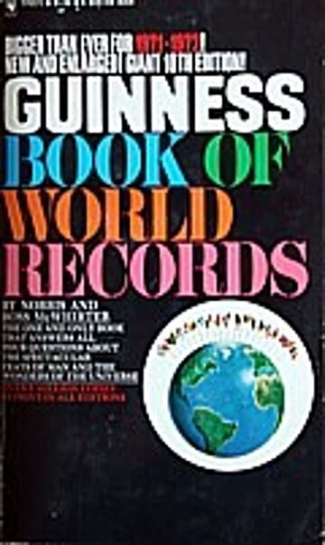 Guinness Book Of World Records 1971 By Norris Mcwhirter Librarything