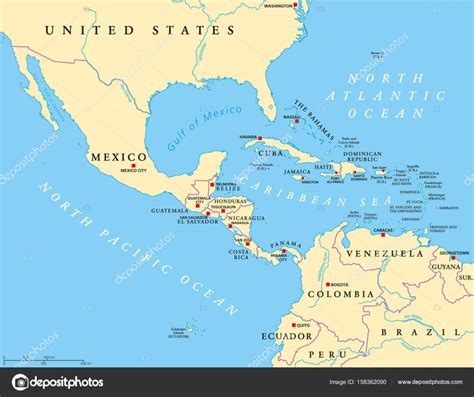 Mapa Político Da América Central Sololearn