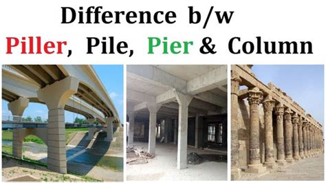 Difference Between Piller Pile Pier And Column Difference Between