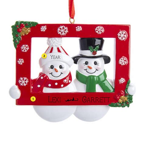 Snowman Couple Ornament Couple Ornaments Callisters Christmas