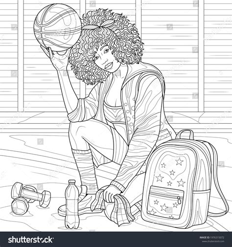 Girls Basketball Coloring Pages