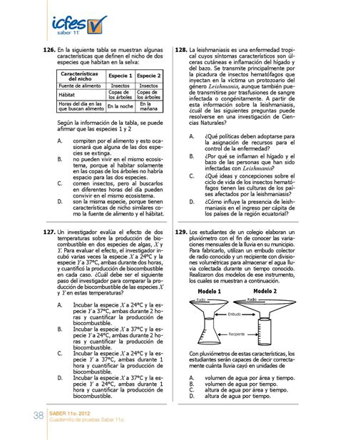 Cuadernillo Pruebas Saber 11 By Institución Educativa Colcajuto Issuu