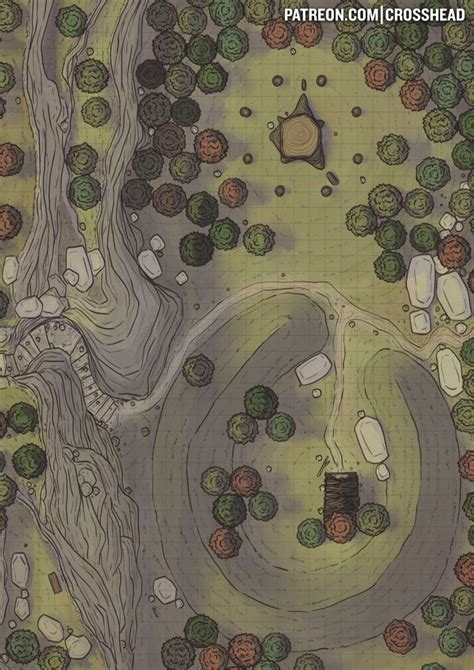 Crossheadstudios Forest Druid Camp Battlemap For Dandd Dungeons And