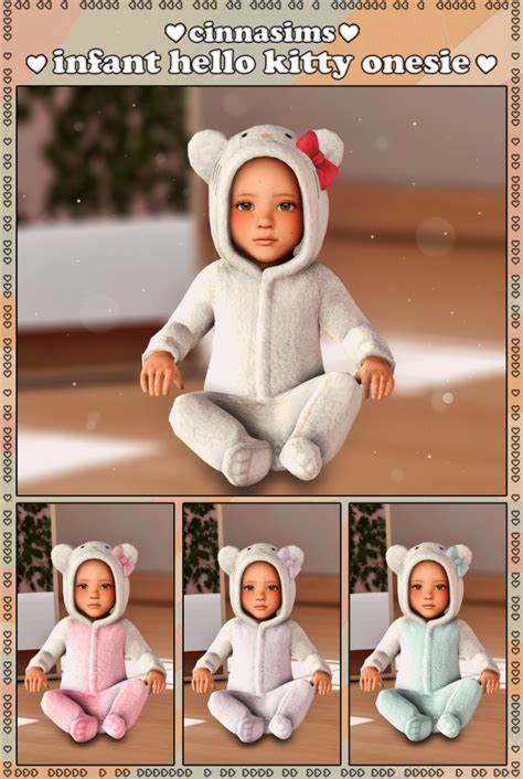 Infant Hello Kitty Onesie ♡ By Cinnasims The Sims 4 Download