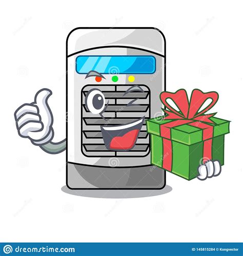 With T Air Cooler Isolated With The Cartoon Stock Vector