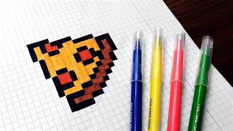 Handmade Pixel Art How To Draw Easy Pizza Pixelart Youtube