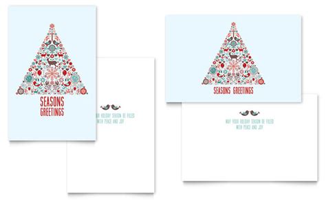 Holiday Art Greeting Card Template Design