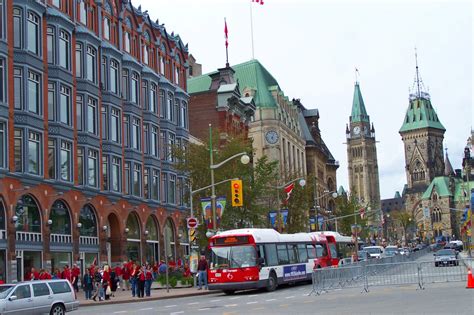 Elgin Street In Downtown Ottawa Ontario Canada Image Free Stock