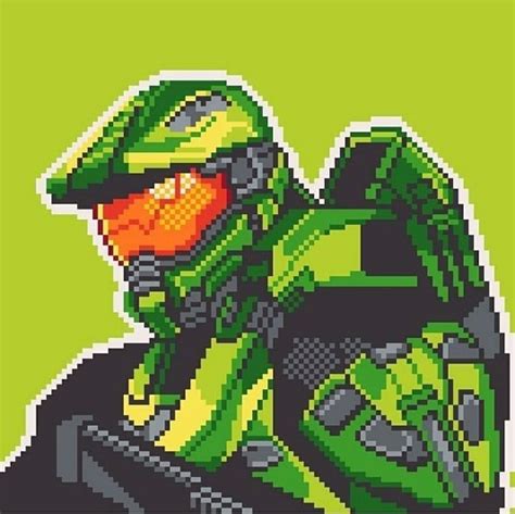 Master Chief In 2022 Pixel Art Characters Anime Pixel Art Cool