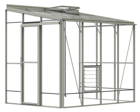 6ft Wide Lean To Pastel Sage Greenhouse 64 X 87 Robinsons