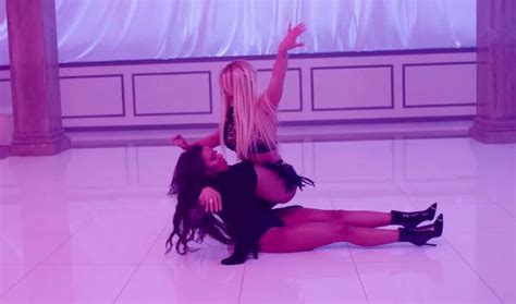 britney spears strips swears and gropes co star tinashe in new video for slumber party irish
