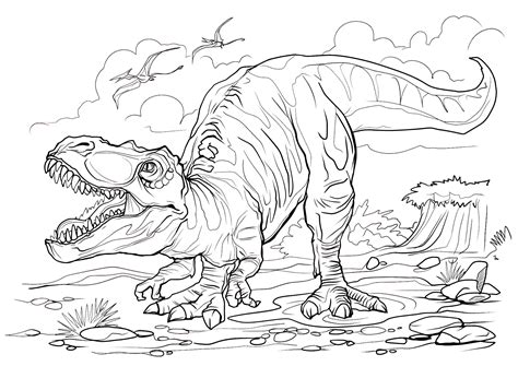 Kolorowanka Dinozaur Tyranozaur Rex Do Druku Planeta Dziecka