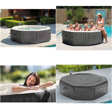 Portable Inflatable Hot Tub Spa 6 Person Heated Outdoor Patio Bubble Massage For Sale From