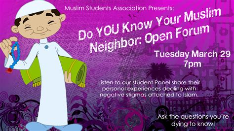 do you know your muslim neighbor open forum is march 29 nebraska today university of