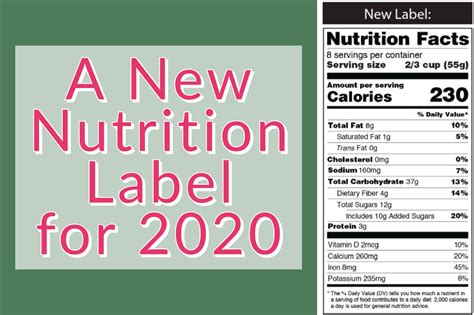 35 Changes To Nutrition Facts Label Labels 2021