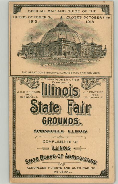 Official Map And Guide Of The Illinois State Fair Grounds Curtis