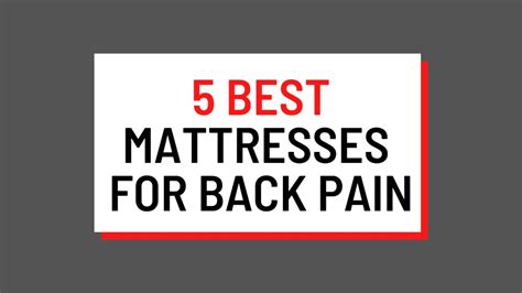 5 Best Mattresses For Back Pain Best Mattress Au