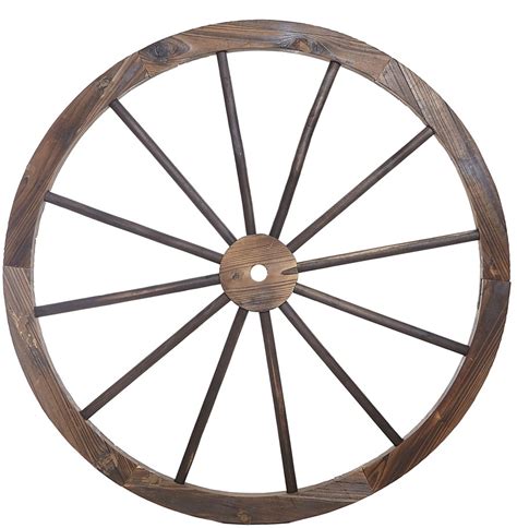 Large Decorative Burntwood Garden Wooden Wagon Wheel Uk Garden Products