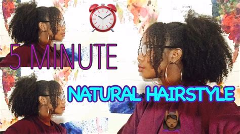 One of the hardest things (and this is not in any particular order here) about being a parent is getting up on. 5 MINUTE NATURAL HAIRSTYLE | QUICK & CUTE, LAZY DAY HAIR ...
