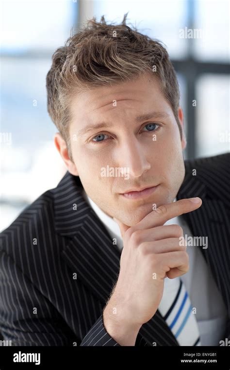 Attractive Businessman Looking At Camera Stock Photo Alamy
