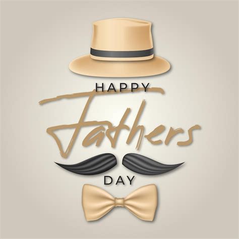 Free Vector Realistic Happy Fathers Day Banner