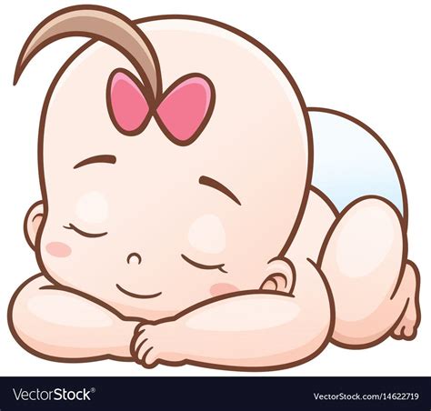 Vector Illustration Of Cartoon Baby Sleeping Download A Free Preview