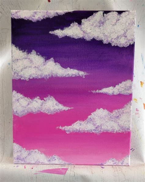 How To Paint Clouds With Acrylic Paint The Easy Way Feeling Nifty