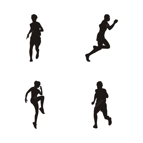 Premium Vector Running Logo Designrunning Silhouette
