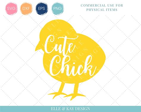 Cute Easter Chick Svg Chick Svg Easter Svg Png Dxf Cut Etsy Canada