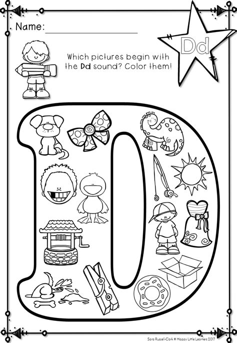 Alphabet Beginning Sound Coloring Pages Great For Students To Identify