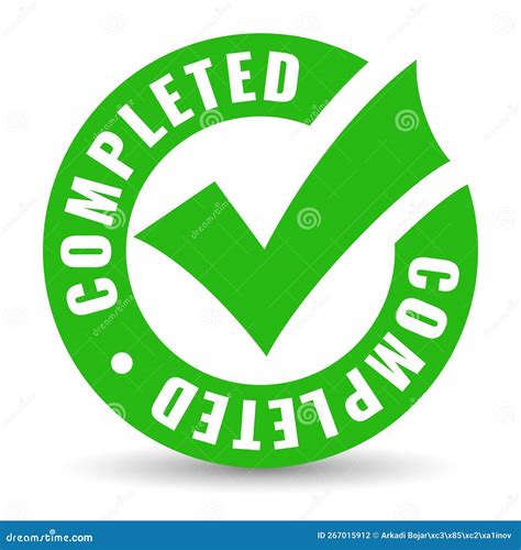 Completed Tick Icon Stock Vector Illustration Of Guarantee