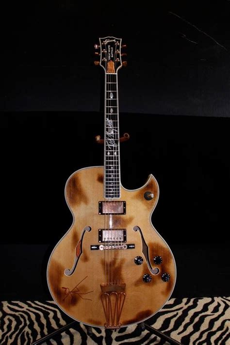 One Of Ted Nugents Gibson Byrdland Guitars With Unique Blowtorch