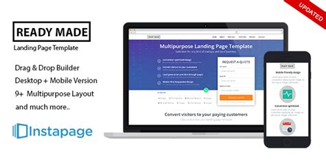 Readymade Instapage Landing Page Template Themeforx