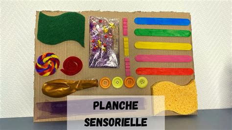 Tableau sensoriel Planche sensorielle Activité sensorielle YouTube