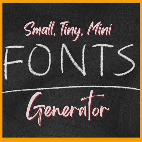 Tiny Text Generator ᶠᵒʳ Small And Mini Fₒₙₜₛ Social Media Fonts