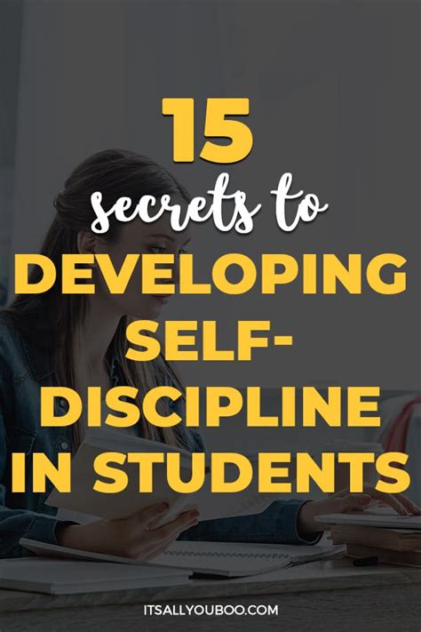 15 Secrets To Developing Self Discipline In Students
