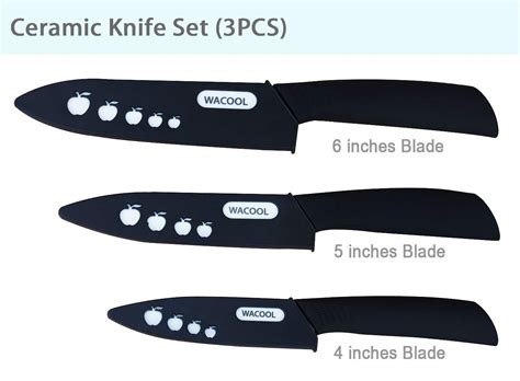 Buy Wacool Ceramic Knife Set 3 Piece Includes 6 Inch Chefs Knife 5