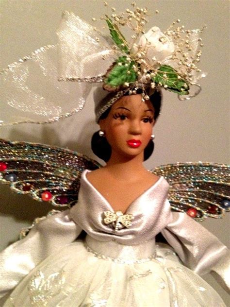 african american christmas angel tree topper dragonfly theme