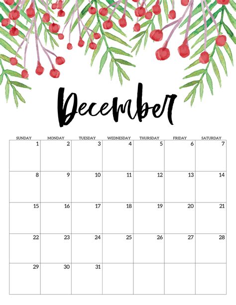 December 2019 Calendar Printable Free Printable Word Searches